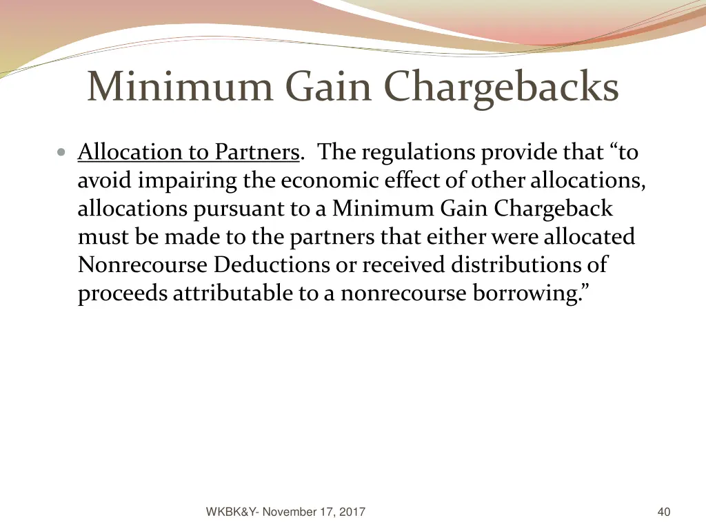 minimum gain chargebacks 1