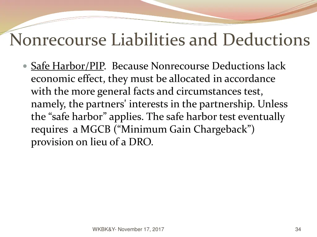 nonrecourse liabilities and deductions 1