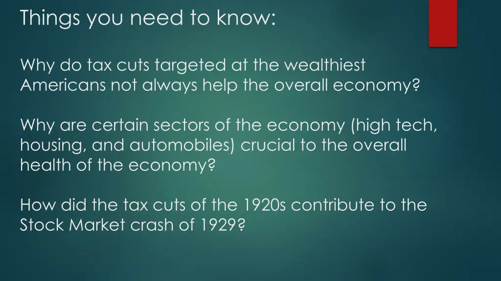 things you need to know 2