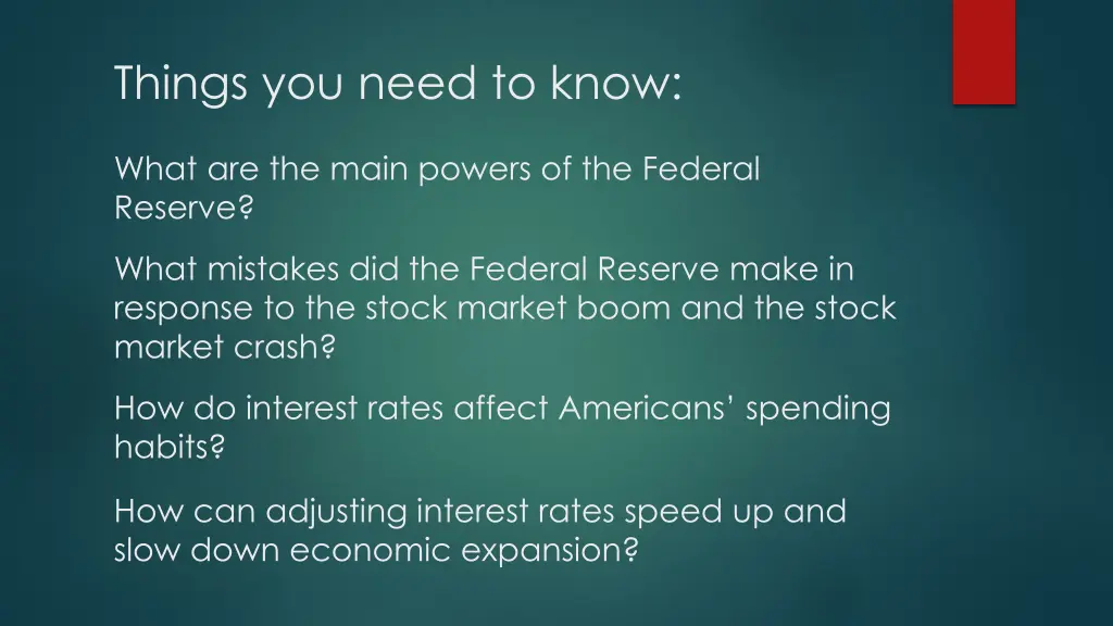 things you need to know 3
