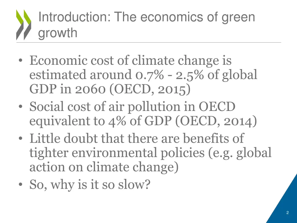 introduction the economics of green growth