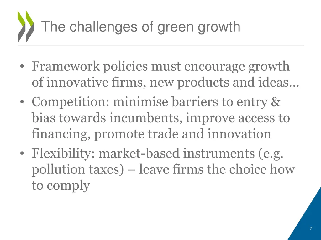the challenges of green growth