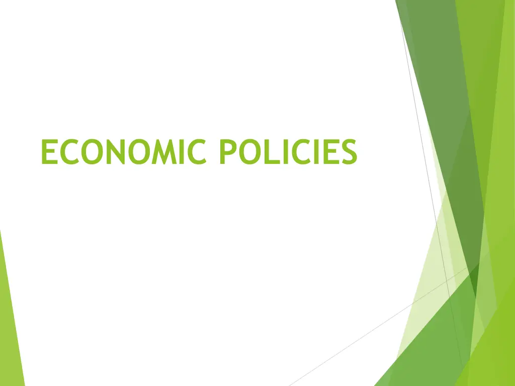 economic policies