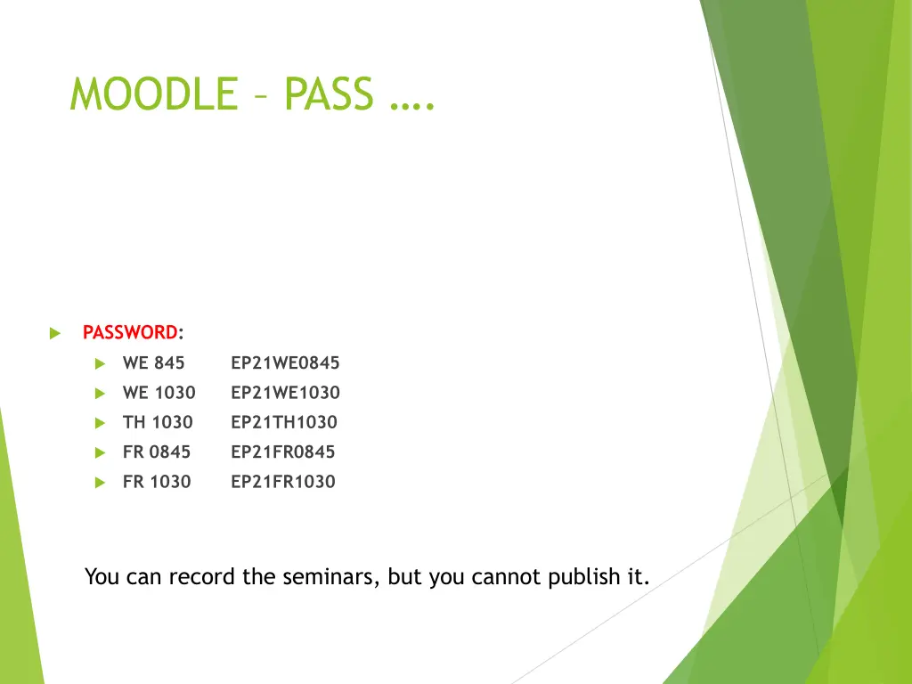 moodle pass