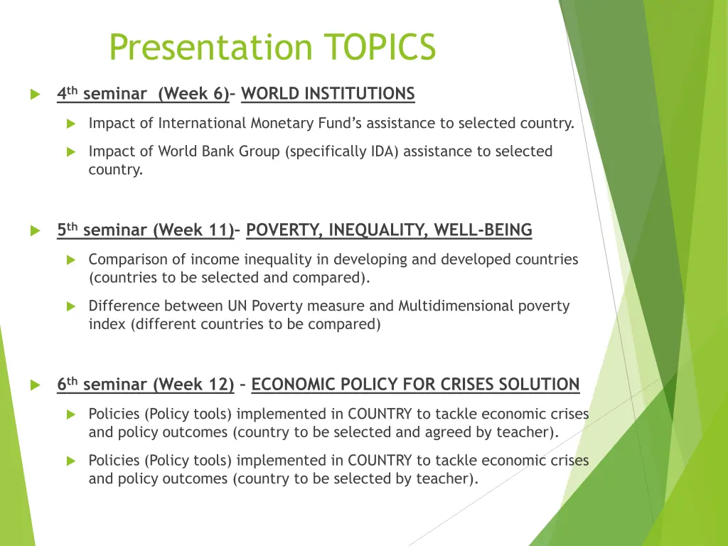 presentation topics 1