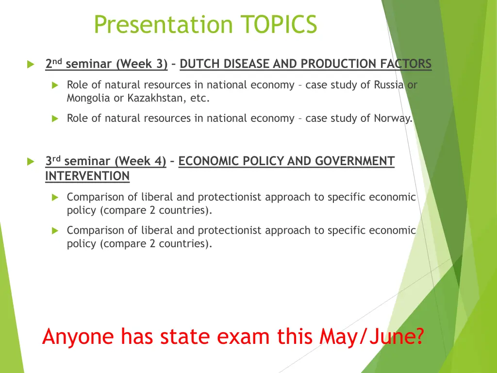 presentation topics