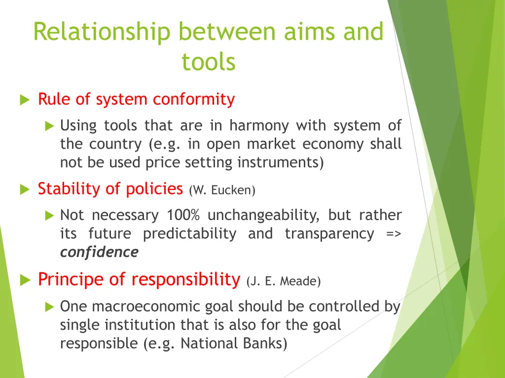 relationship between aims and tools