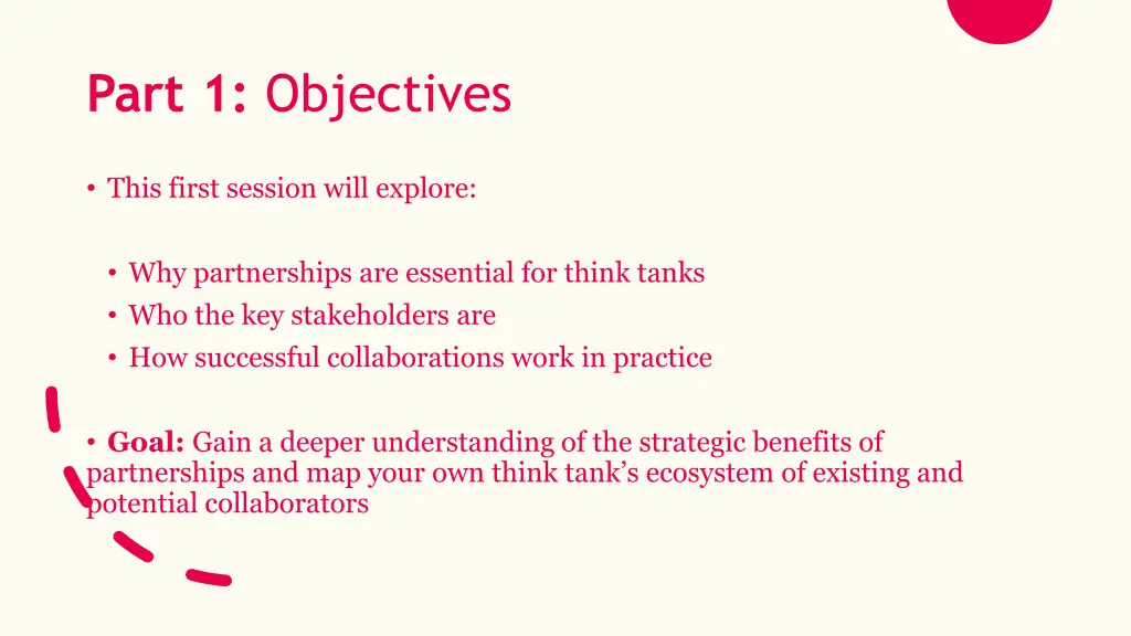 part 1 objectives