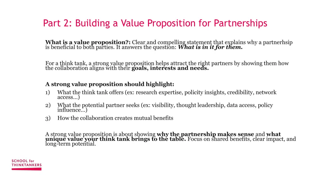 part 2 building a value proposition