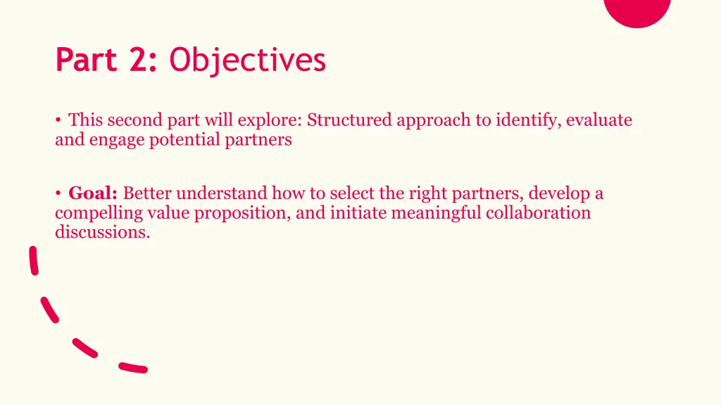 part 2 objectives