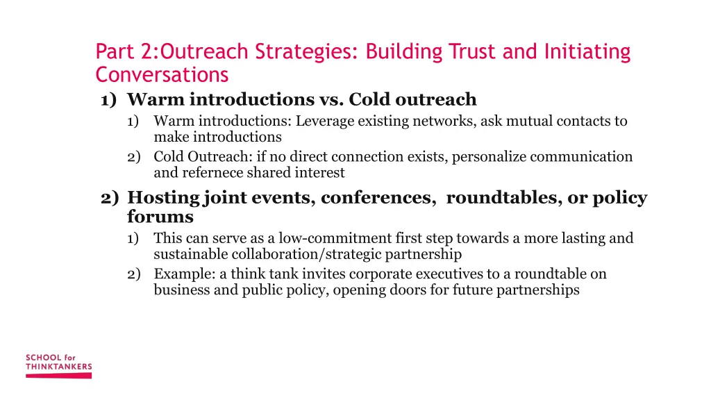 part 2 outreach strategies building trust