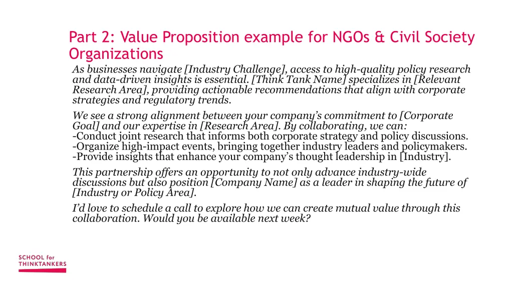 part 2 value proposition example for ngos civil 1