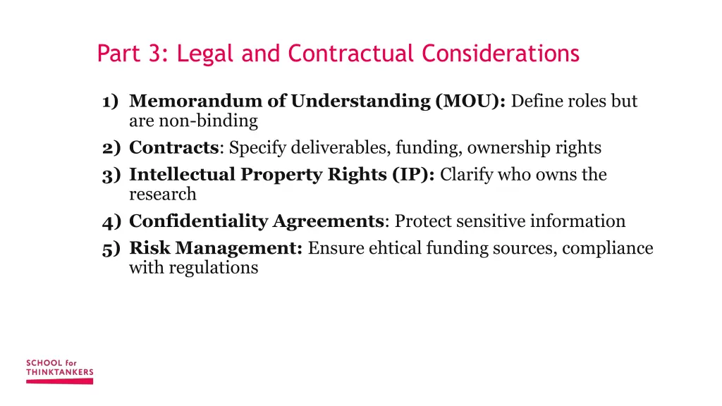 part 3 legal and contractual considerations
