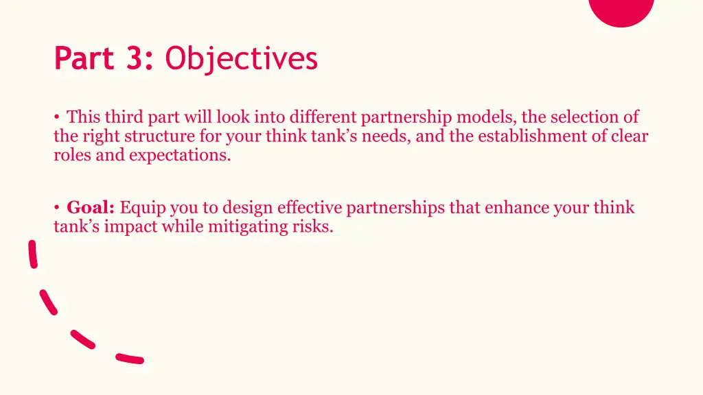 part 3 objectives