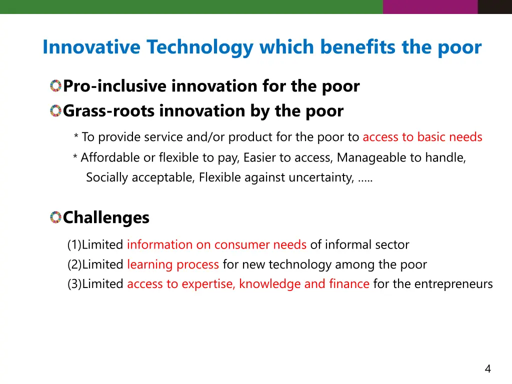 innovative technology which benefits the poor