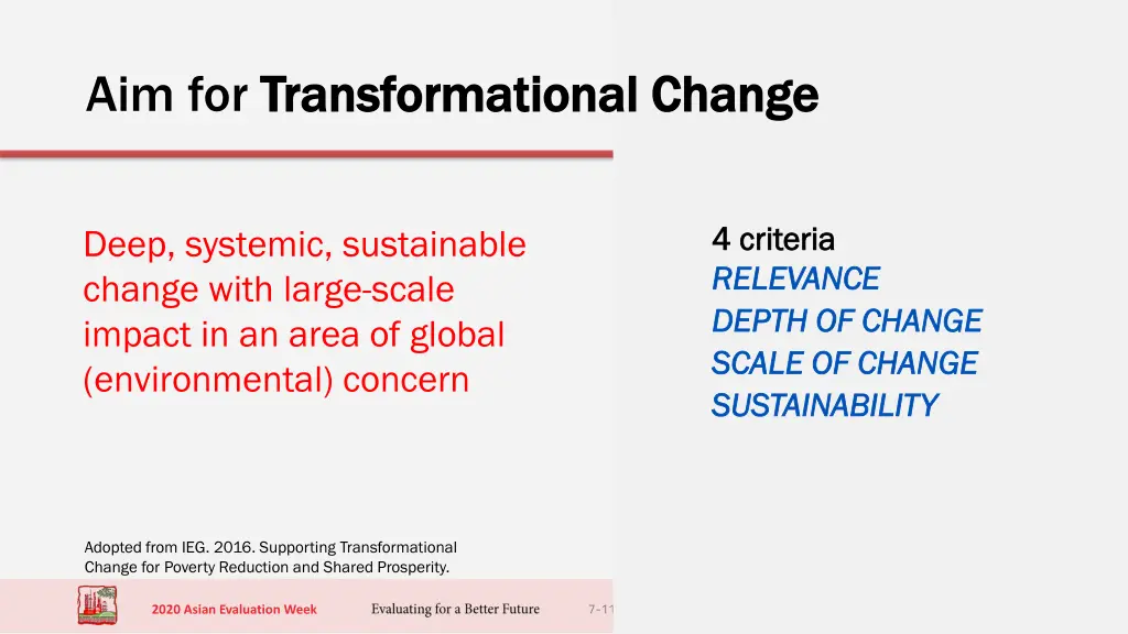 aim for transformational change transformational