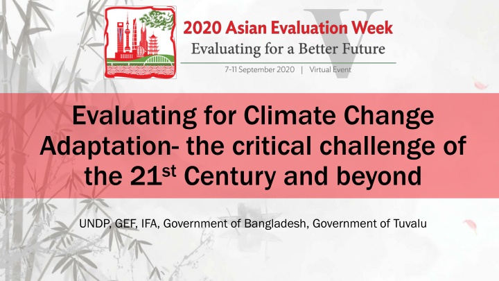 evaluating for climate change adaptation
