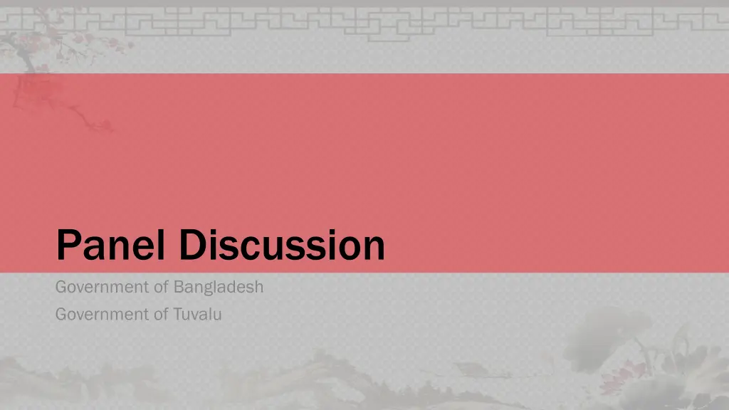 panel discussion government of bangladesh