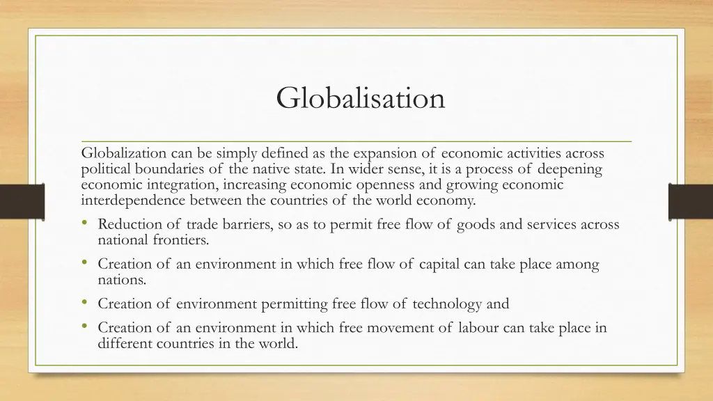 globalisation