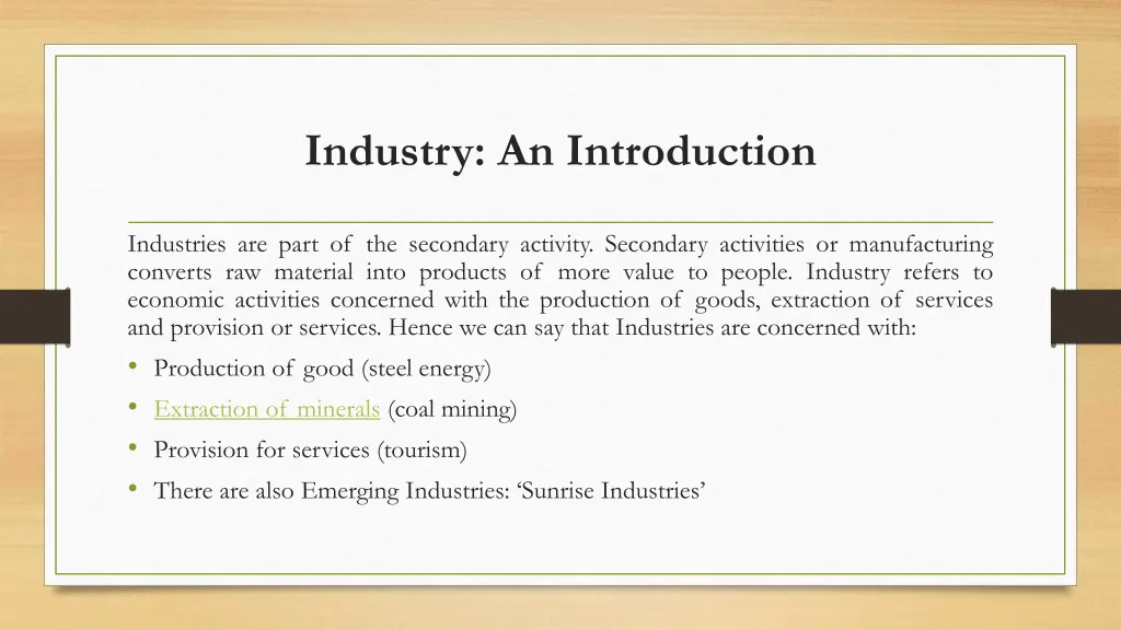 industry an introduction