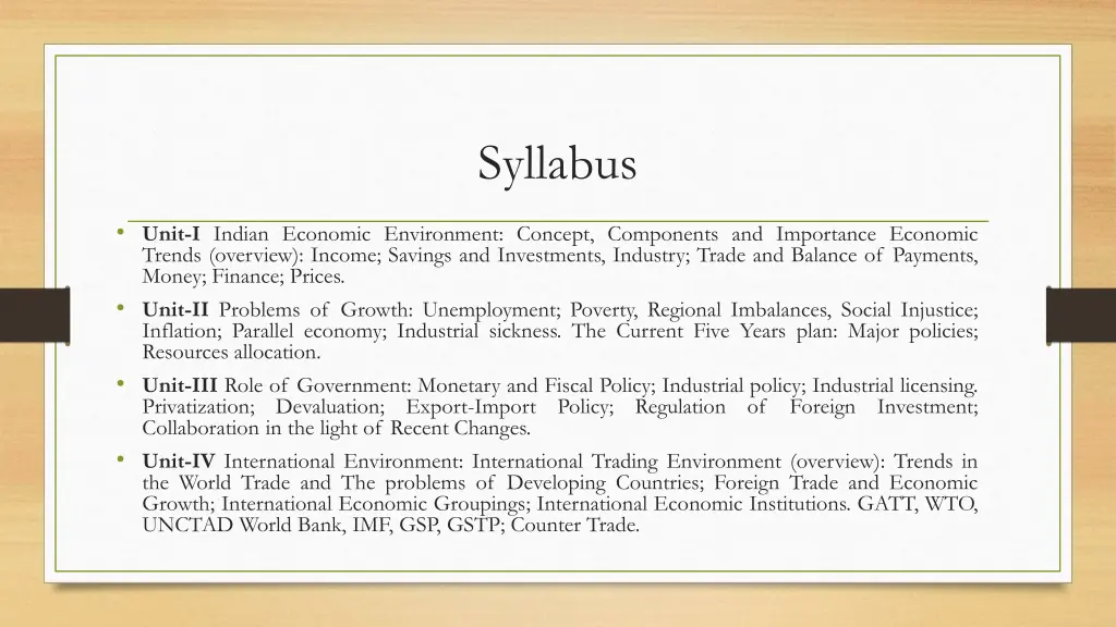 syllabus