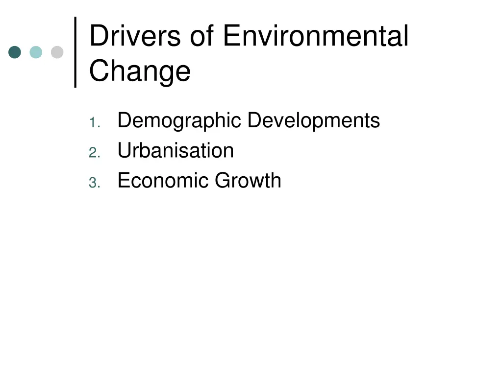 drivers of environmental change