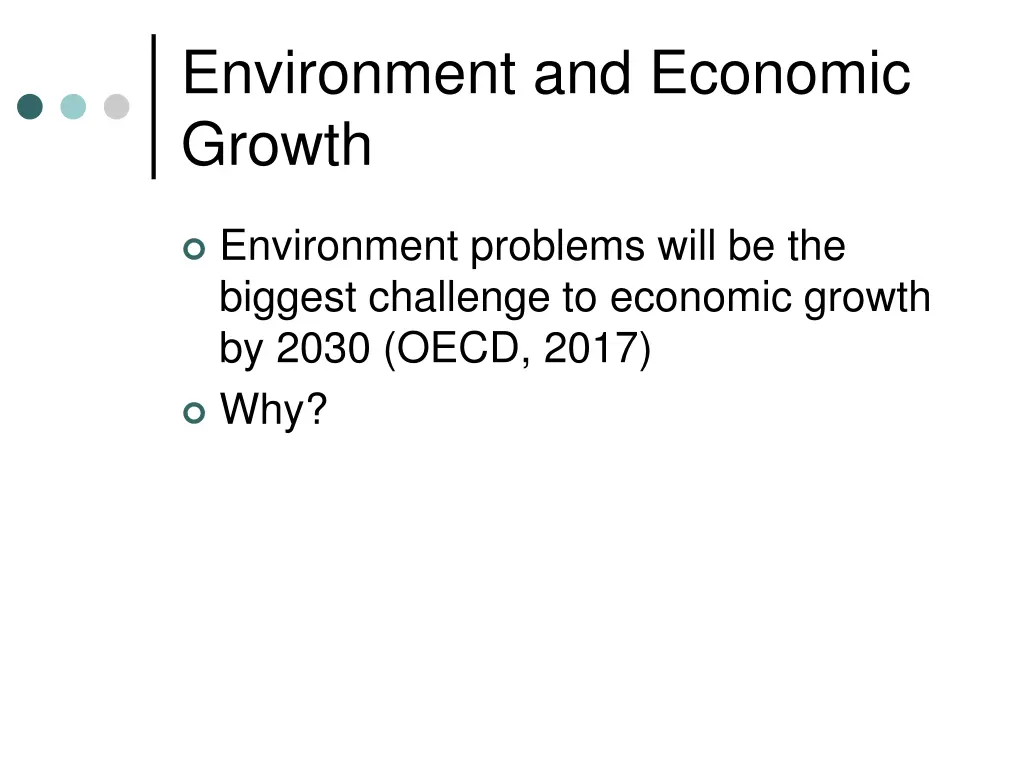 environment and economic growth