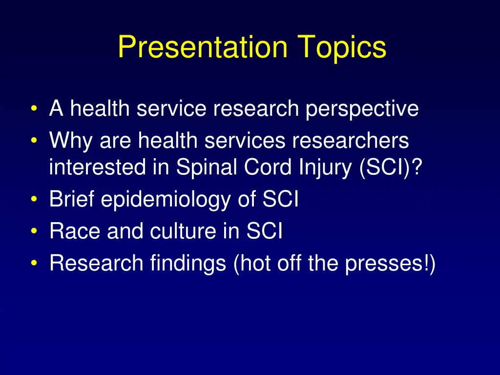 presentation topics