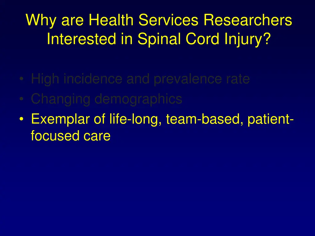 why are health services researchers interested 2