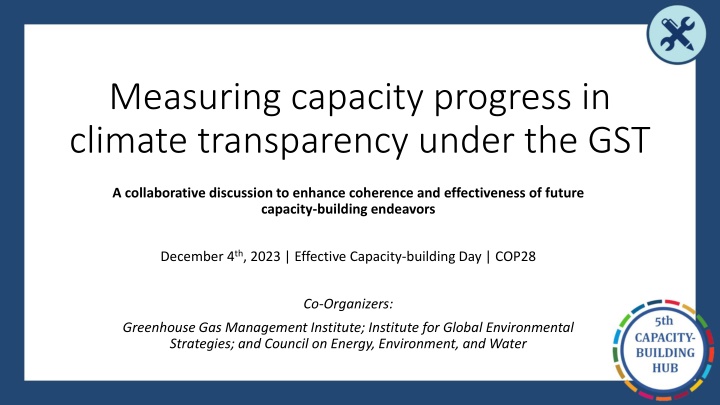 measuring capacity progress in climate