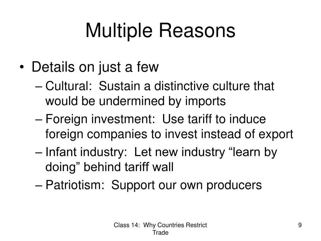 multiple reasons 1