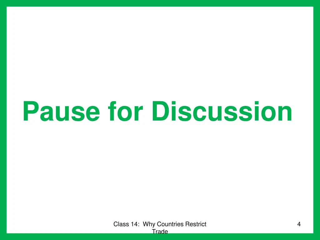 pause for discussion