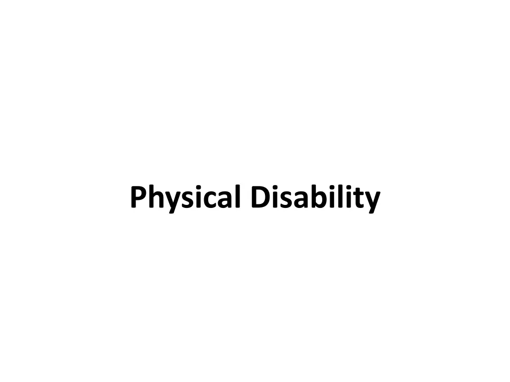 physical disability