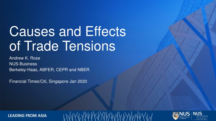 causes and effects of trade tensions andrew
