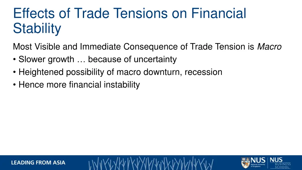 effects of trade tensions on financial stability