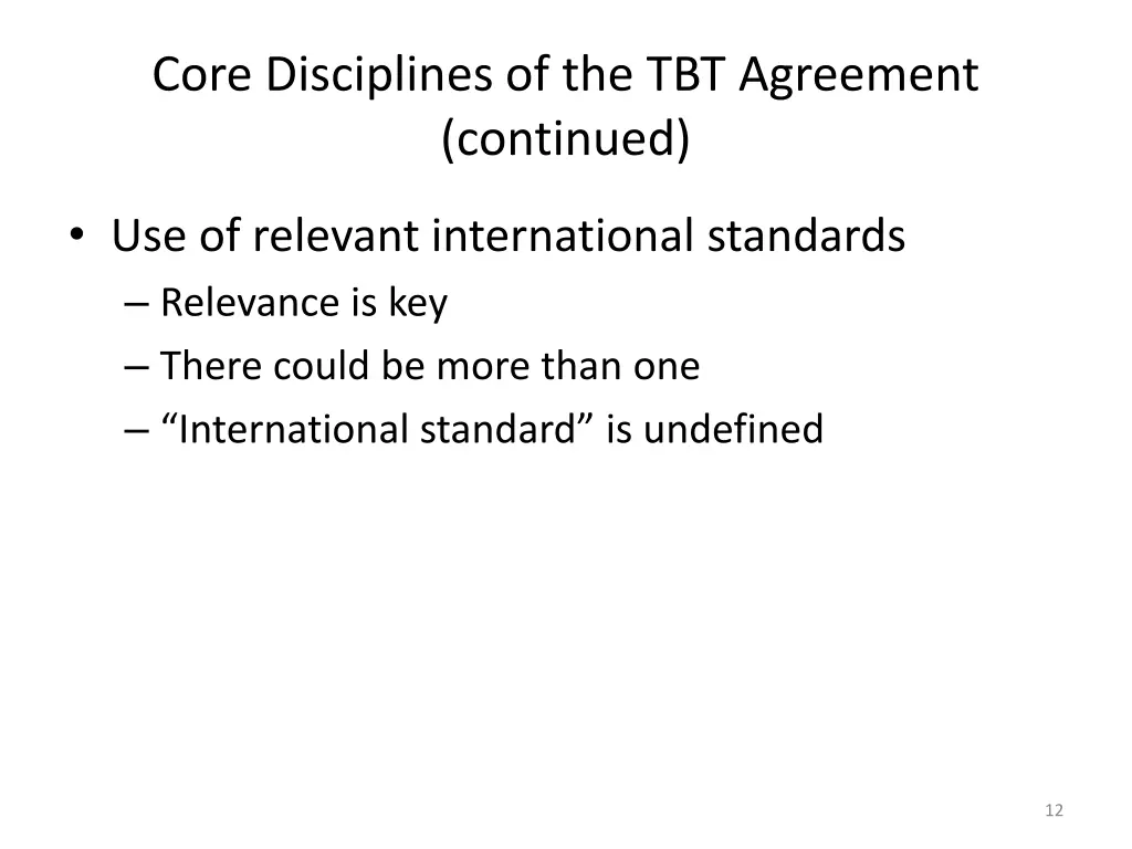 core disciplines of the tbt agreement continued 5