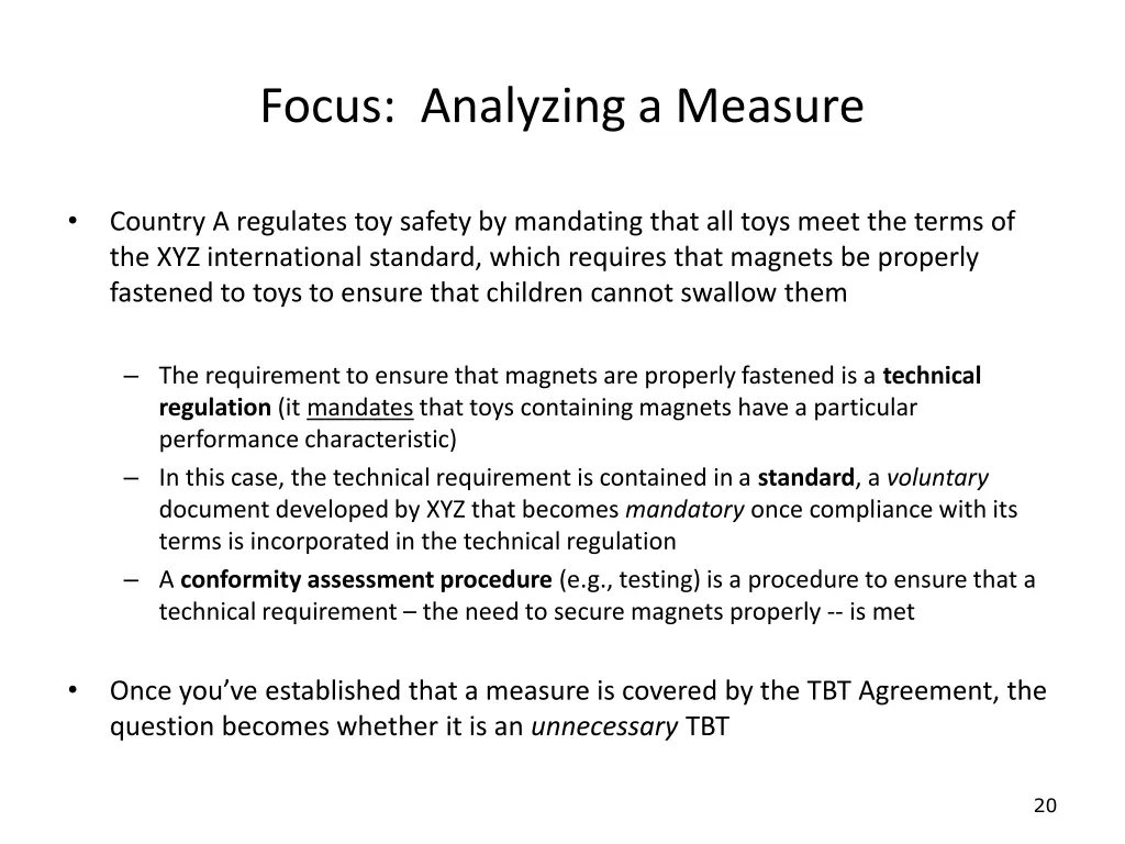 focus analyzing a measure
