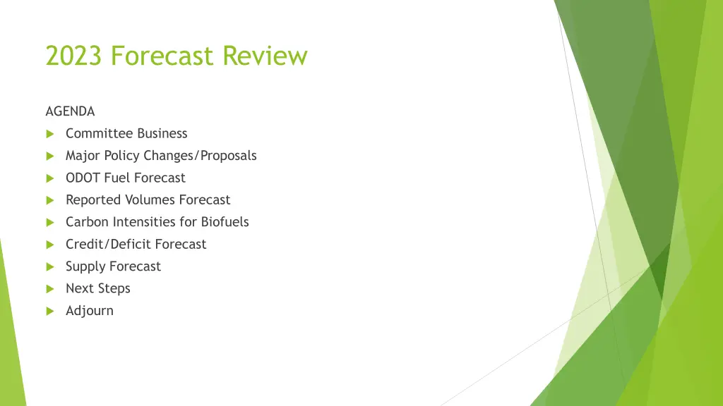 2023 forecast review