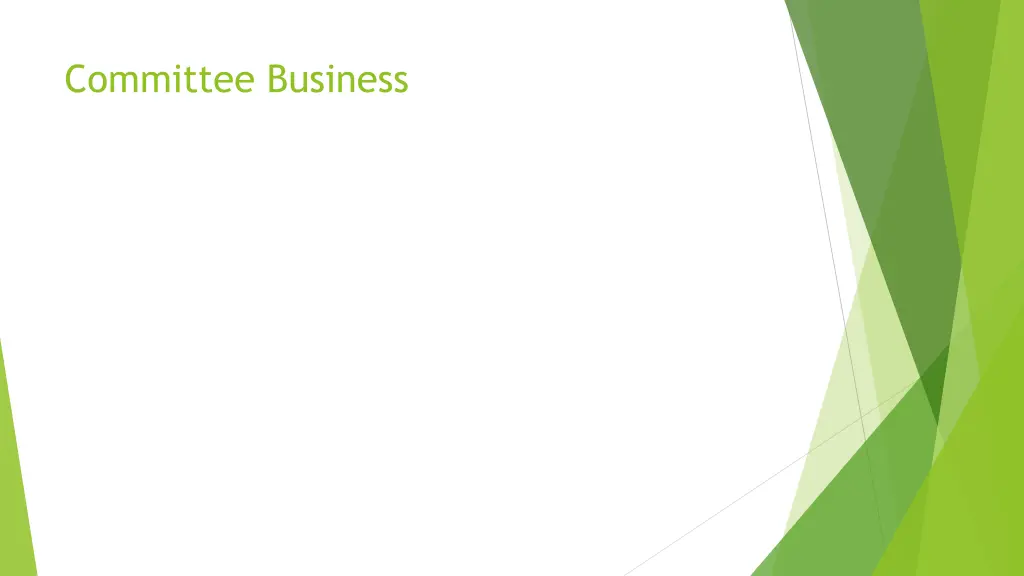 committee business