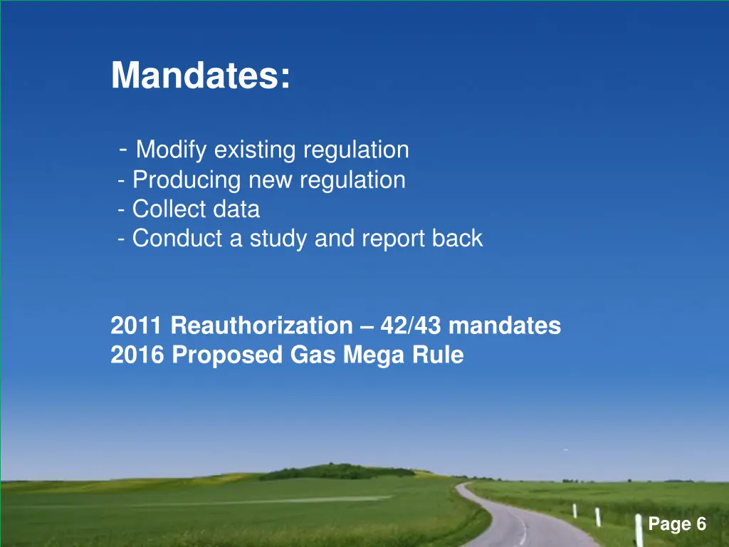 mandates