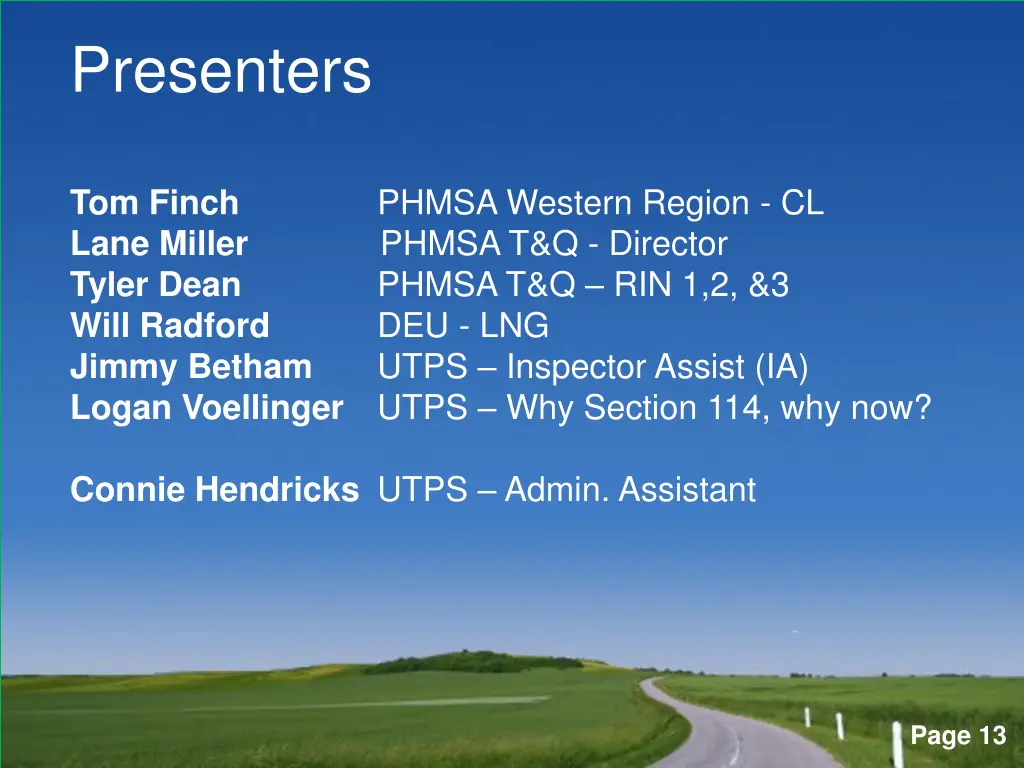 presenters