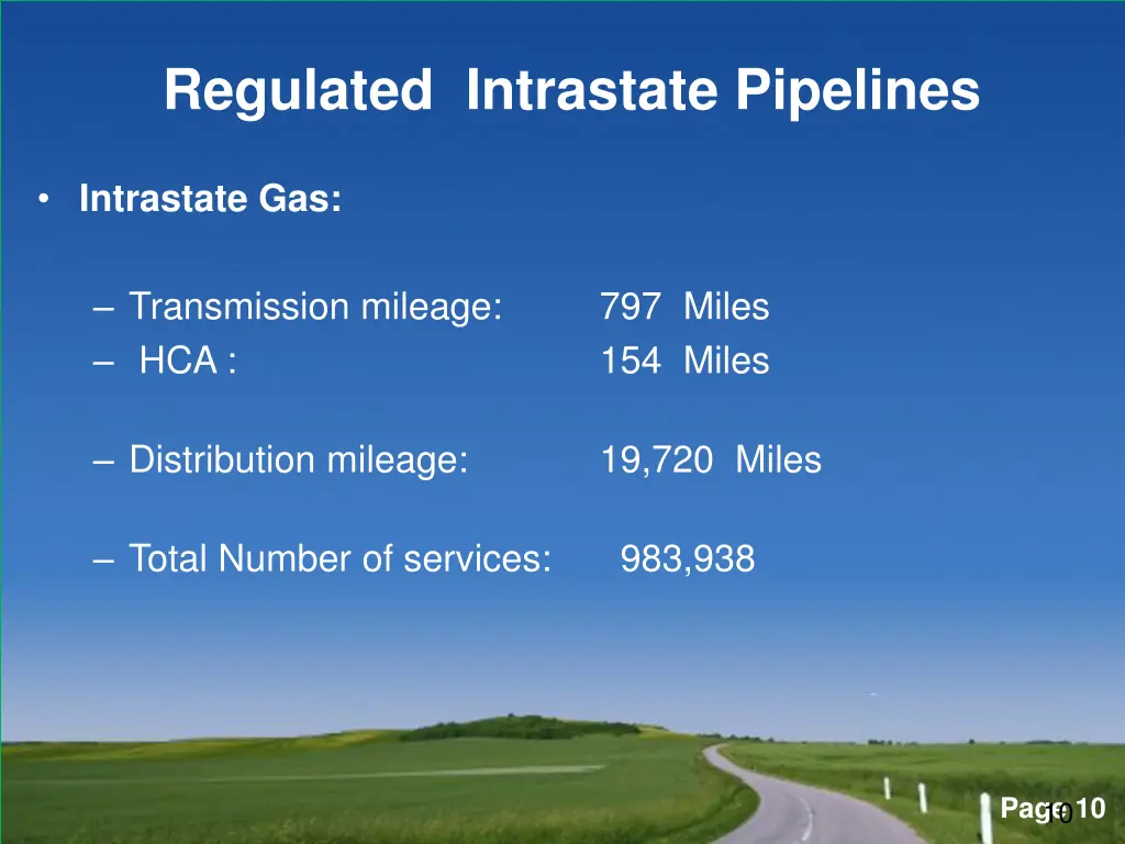 regulated intrastate pipelines