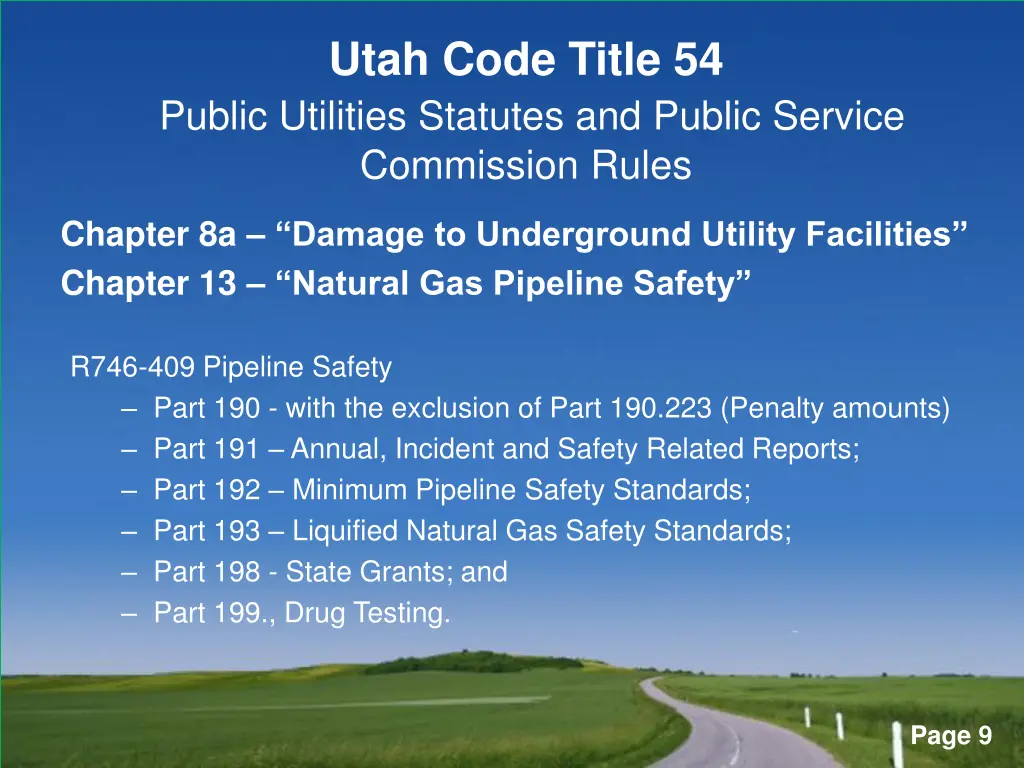 utah code title 54 public utilities statutes