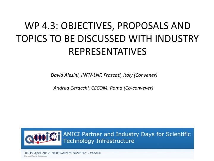 wp 4 3 objectives proposals and topics