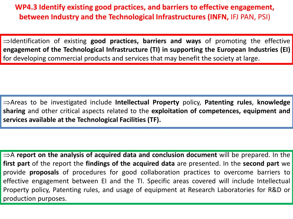 wp4 3 identify existing good practices