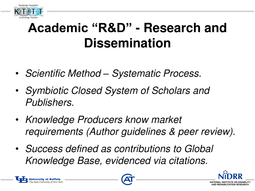 academic r d research and dissemination