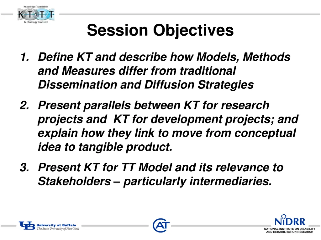 session objectives