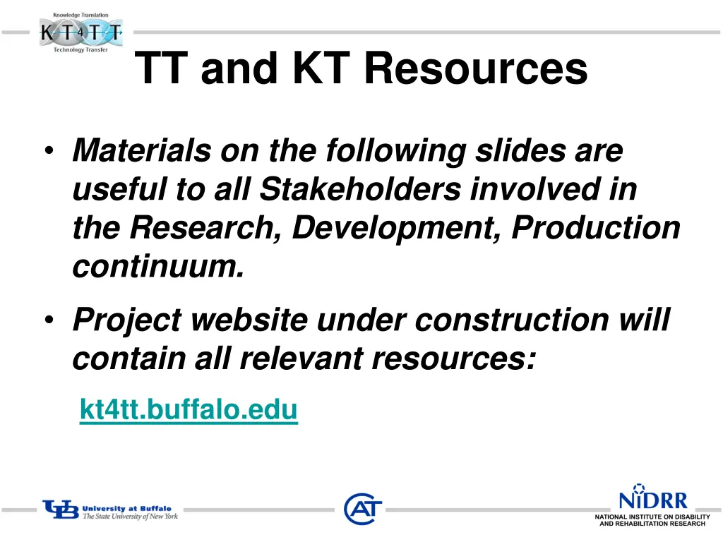 tt and kt resources