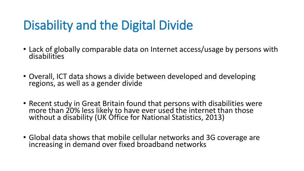 disability and the digital divide disability