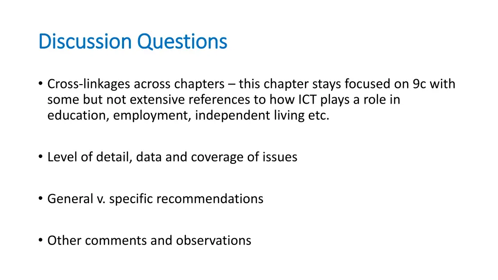 discussion questions discussion questions
